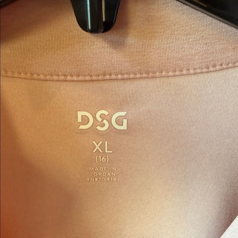 DSG girls Light Pink Long Sleeve quarter zip light weight - Picture 2 of 4